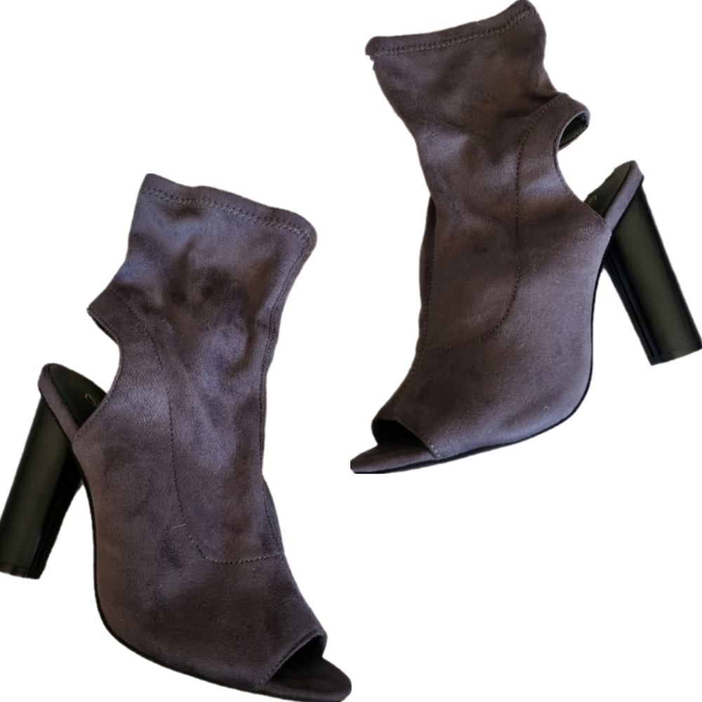 Open Toe Open Heel Heeled Booties